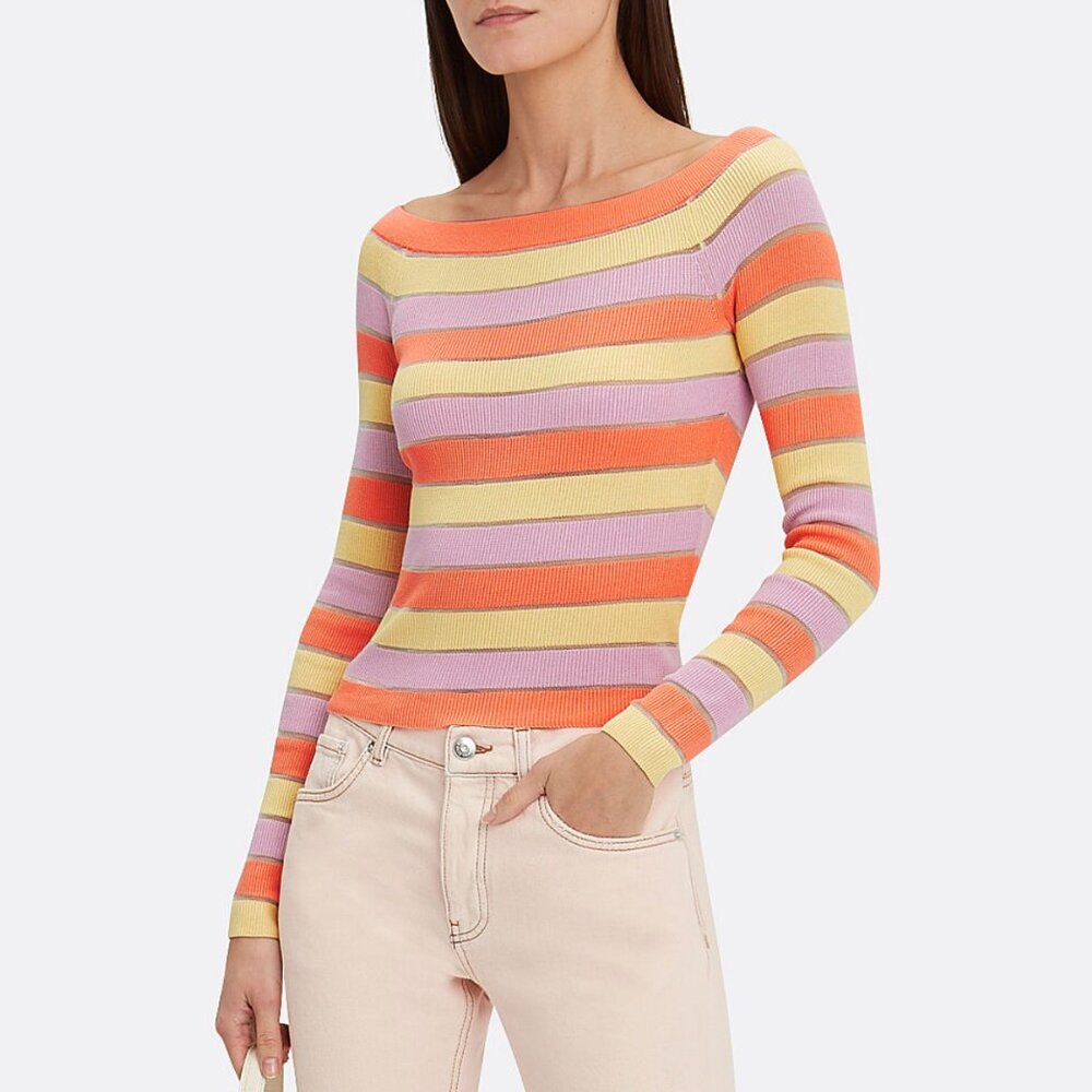 NWOT Intermix Delia Striped Knit Top Size S